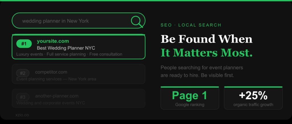 Improving Search Visibility for Event Planning Services